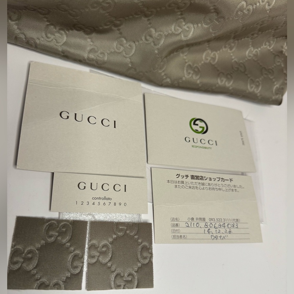 #125 Gucci GG Monogram Satchel Tote Bag - Nylon w/ Leather Accents - Picture 16 of 17